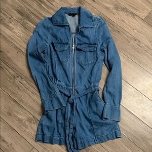 Veronica Beard Blue Denim Jumpsuit